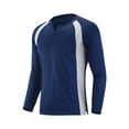 thumbnail image 2 of Men's Summer Long Sleeve Half Zipper Training T Shirt Breathable Activewear Comfortable Workout Tee for Gym Running Sports Men's Loose Fit Casual Fashion Shirt, 2 of 4