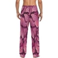 thumbnail image 2 of Pink Butterfly Ghost Pajama Pants, Men's Lounge Pants Light with Drawstring and Pockets, Christmas New Year Birthday Father's Day Gifts, Small, 2 of 7
