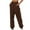 Brown, variant on Lindreshi Cargo Pants Women Women Casual Trousers High Waist Drawstring with Multi-Pockets Long Pants