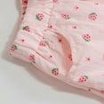 thumbnail image 6 of NAISIBABY Girls Casual Shorts, Elastic Waist Strawberry Prints Ruffled Summer Cotton Cute Shorts Pink 1-2T, 6 of 8