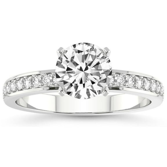 Pompeii 2 1/4Ct Lab Grown Diamond Engagement Ring in White, Yellow, or Rose Gold (FG,VS)