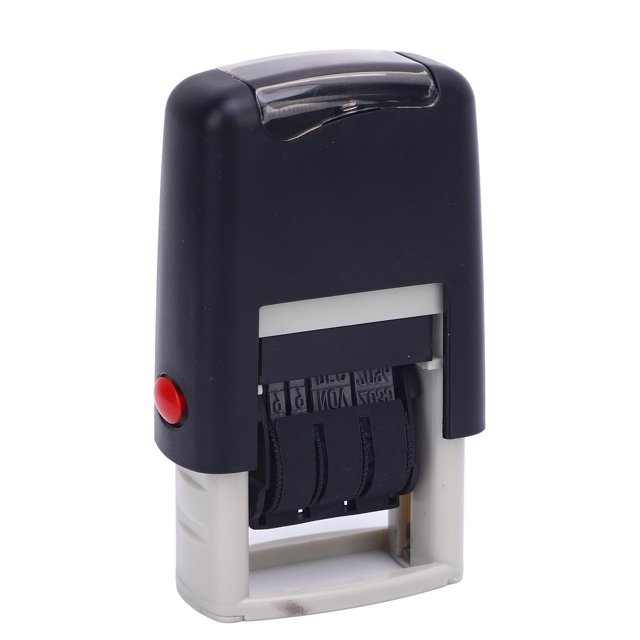 Portable Date Stamp, Clear Imprints, Compact Self Inking Stamp for Official Documents, Scrapbooking, Card Making and Labeling Package for Printing English Date Numbers