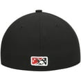 thumbnail image 4 of Men's New Era Black Fresno Grizzlies Authentic Collection Road 59FIFTY Fitted Hat, 4 of 5