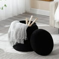 thumbnail image 5 of BOBOKY Storage Ottoman Modern Round Upholstered Faux Fur Pouf, Footrest Storage Bench for Living Room Bedroom, Flip Top Seat, Washable Cover.Black, 5 of 14