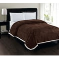 thumbnail image 6 of Plazatex Soft Plush Corduroy Sherpa Lined Oversized All Season Comfort for Bedroom or Lounging Blankets - King 108x90", Purple, 6 of 11