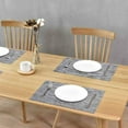 thumbnail image 5 of Placemats Set of 4, Heat-Resistant Woven Vinyl Place Mat, Non-Slip Washable PVC Table Mats, Easy to Clean Premium Plastic Place at for Dining Table, Kitchen Table (Smoky Gray), 5 of 5