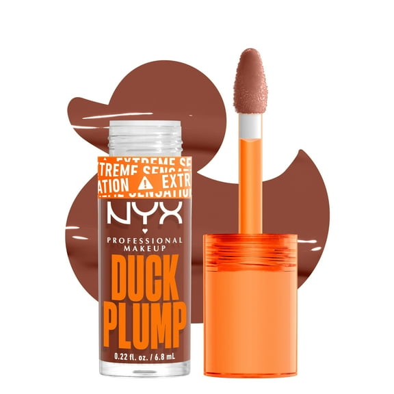 NYX Professional Makeup Duck Plump Lip Plumping Gloss, Mocha Me Crazy, 0.23 fl oz