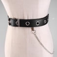 thumbnail image 2 of Correa de cintura Hugo con Robustos Accesorios de Cadena de Metal negro, 2 of 3