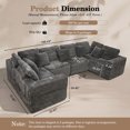 thumbnail image 6 of SOULART 138" boneless sectional couch,U shaped modular sectional sofa, cloud couches for living room, No Assembly Required, Gray, 6 of 10