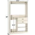 thumbnail image 7 of Homieasy 40'' W Closet System with Wooden Drawers and Hanging Rods, White Oak, 7 of 7