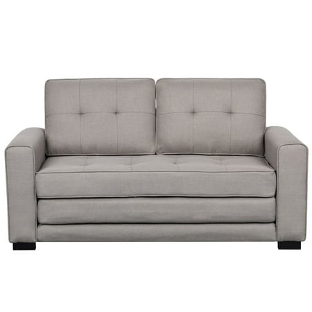 Us Pride Furniture Franco Convertible Sleeper Loveseat Light Brown