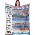 thumbnail image 2 of Mother in Law Gifts, Mother in Law Birthday Gifts, Mother in Law Gifts from Daughter in Law, Best Gifts for Mother in Law, Mother in Law Ideas Throw Blanket 60"x50", 2 of 6