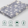 thumbnail image 4 of Cotton Muslin Toddler Blanket, Breathable and Lightweight Baby Bed Blanket for Boys and Girls, Soft Crib Blanket, 30" x 40", Blue Star, 4 of 5