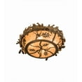 thumbnail image 5 of Meyda Tiffany 178827 Oak Leaf And Acorn 4 Light 20" Wide Semi-Flush Ceiling Fixture -, 5 of 7