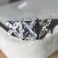 thumbnail image 4 of 3ct Luxury Princess AAA CZ Band Women's 925 Silver Jewelry Wedding Ring Sz 4-9.5, 4 of 6