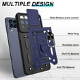 thumbnail image 3 of Samsung Galaxy M53 5G Case,Compatible with Samsung Galaxy M53 5G Case with HD Screen Protector with Slide Camera Cover, 360° Rotation Ring Kickstand [Military Grade] Case for Samsung M53 5G,Blue, 3 of 14