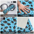 thumbnail image 3 of Sikiie Graduation Hats2 Print Flannel Anti-slip Floor Mat 16x24in, Thickened Dustproof Entrance Door Mat Floor Mat for Kitchen, Bathroom, Laundry Room, 3 of 7