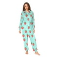 thumbnail image 2 of FORMRS Onesies Pajama for Adults Unisex Hoodie Winter Jumpsuit One Piece Sleepwear, Sizes S-2XL, Strawberry Pattern, 2 of 7