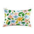 thumbnail image 7 of Yayeee Pillowcase Standard Size Set of 2 Satin Wrinkle Resistant Pillow Case, Retro Blue Floral, 7 of 7