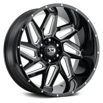 22x10 Vision 361 Spyder Gloss Black Milled Spoke Wheel 8x6.5 (-19mm)