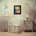 thumbnail image 4 of OnRei 15x18 Black Modern Framed Museum Art Print Titled - Watercolorful Palms Mate, 4 of 5