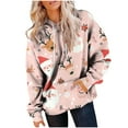 thumbnail image 6 of Womens Christmas Graphic Hoodies Plus Size Hoodies with Pocket Loose Buttoned Long Sleeve Sweatshirt Tops, 6 of 7