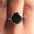thumbnail image 3 of Smoky Quartz Ring Boho Hippie Quartz Ring / Stackable Ring Anniversary Gift Ring, 3 of 5