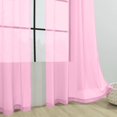 thumbnail image 4 of Sheer Curtains 2 Panels - Light Filtering Privacy Sheers for Living Room/Bedroom, Light Filtering Transparent Semi Sheer Panel Drapes, Per Panel W52 X L84 inches, 4 of 6