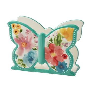 The Pioneer Woman Pioneer Woman Stoneware Butterfly Napkin Holder Decal Floral