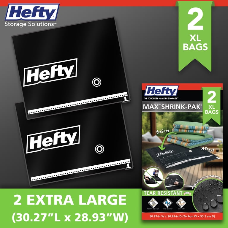 Hefty MAX Shrink-Pak Vacuum Compression Bags, 2-Pack XL photo 8