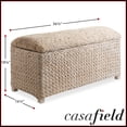 thumbnail image 7 of Casafield 36" Storage Trunk with Curved Lid, Safety Hinge - Whitewash, Water Hyacinth Wicker Storage Chest Basket for Bedroom, Entry Way, Living Room, 7 of 7