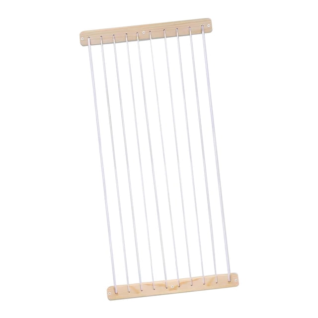 Organizador de juguetes de peluche, estante organizador de juguetes, organizador colgante grande de longitud ajustable para guardería, de madera, para