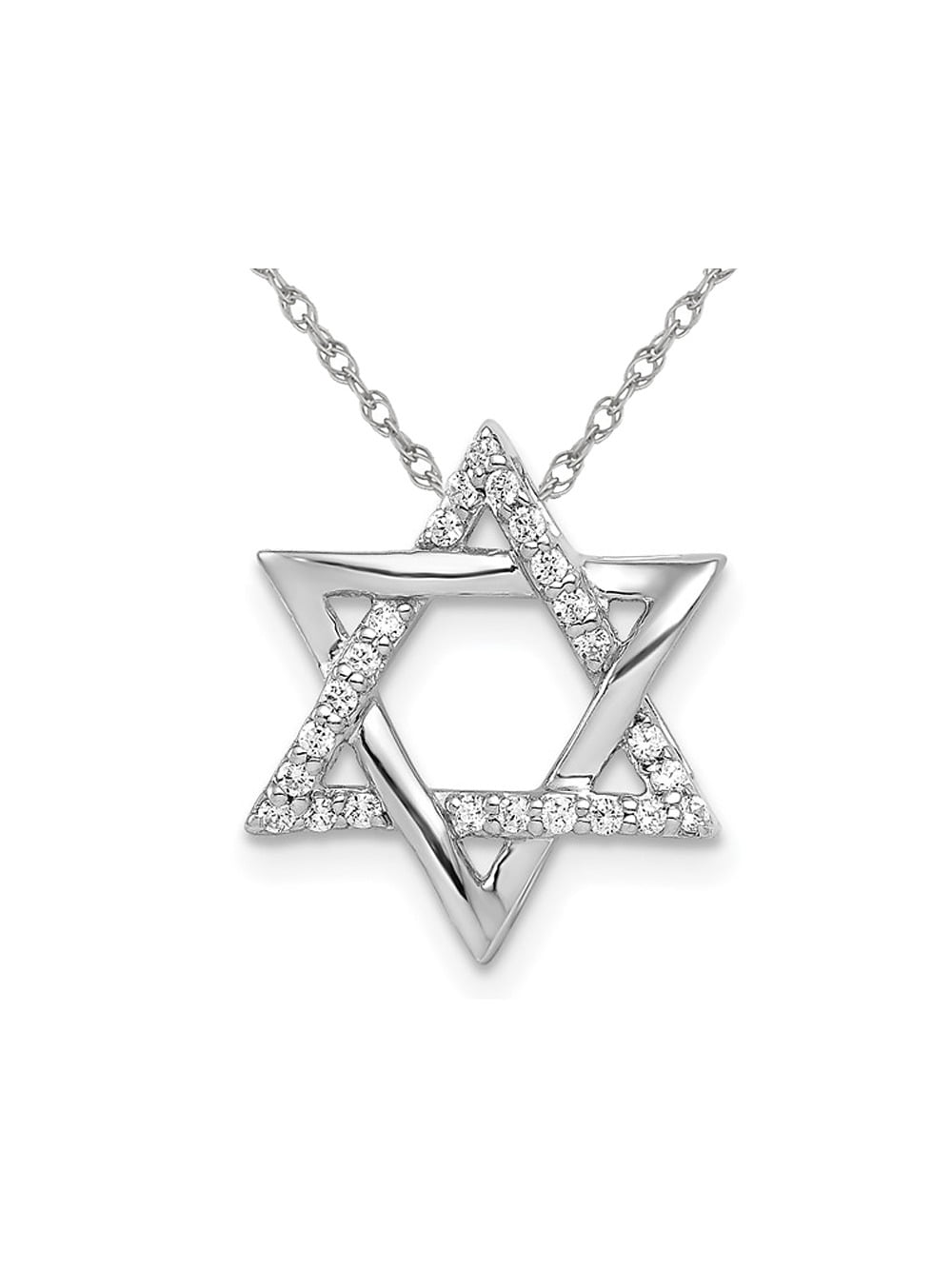 Lab-Grown Diamond Star Of David Pendant 