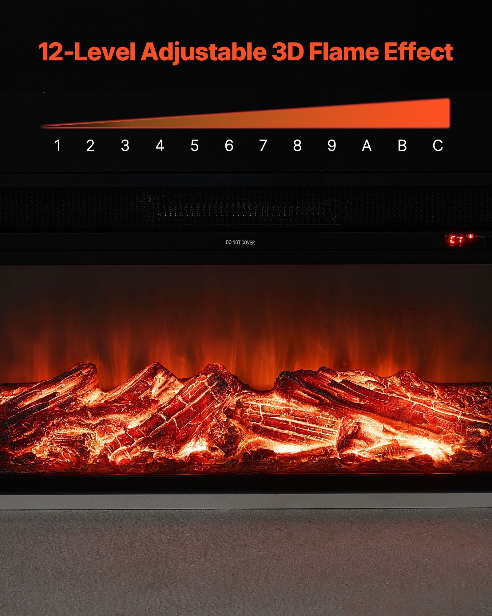 75 Inch White Freestanding Electric Fireplace with Mantel - 1500W Heater, Realistic Flame, Remote Control, Timer, Overheat Protection for Indoor Use in Living Room & Bedroom
