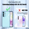 thumbnail image 2 of Compatible with Samsung Galaxy A35 5G Case Cute Luxury Plating Design for Women Girly, Soft TPU Shockproof Reinforced Corners Protective Phone Case for Galaxy A35 5G 6.6", Blue, 2 of 12