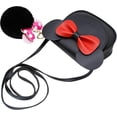 thumbnail image 2 of YOUI-GIFTS Little Girls Cute Bowknot Crossbody Purse Cartoon Mouse Ear Shoulder Handbag with Pompoms, 2 of 7