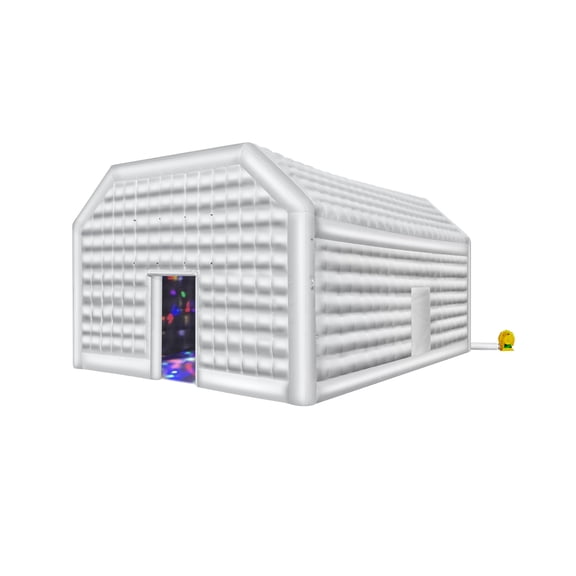 KFFKFF Inflatable Night Club 26.2 x 19.7 x 13.1 FT, Inflatable Party Tent with 1100W Air Pump, Spacious Pavilion for Celebrations and Birthdays, White