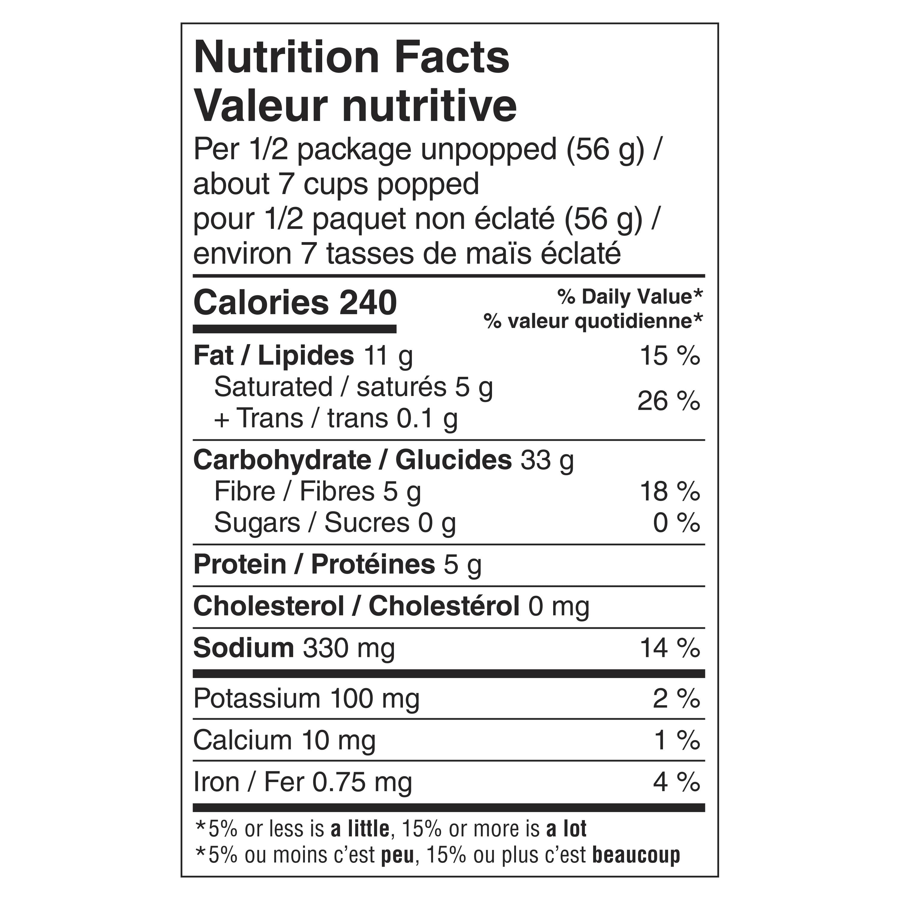 Maïs soufflé au beurre de JiffyMD Pop 127 g