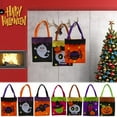 Darzheoy Halloween Tote Bag Gift Bag Skull Pumpkin Spider Witch Candy