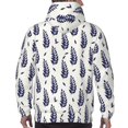 thumbnail image 7 of Salouo Blue Leaves Pattern Men's Fall Hoodie Sweatshirt,Sport Hoodie with Pockets for Men Pullover Casual Hooded Sweatshirt-Large, 7 of 7