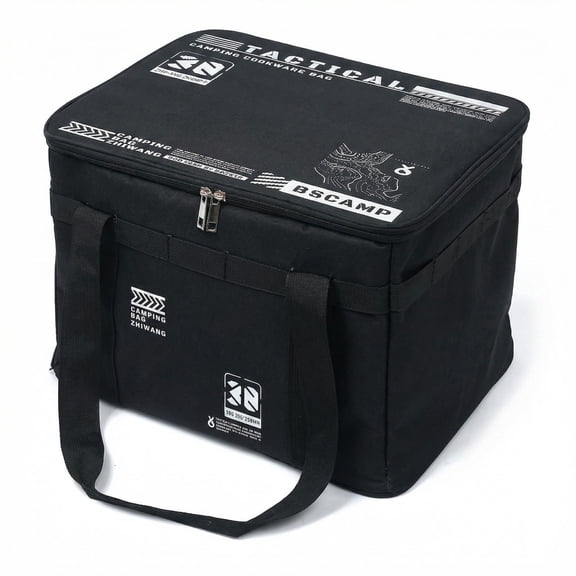 Charcrocsm Tactical Camping Storage Bag, 30L Utility Tote Bag Trunk Organizer (Black)