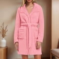 thumbnail image 2 of Kimono Robe For Women Cozy Shawl Collar Home Loungewear Soft Sleepwear And Spa Wear, 2 of 6