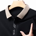 thumbnail image 2 of FINALGANG Mens Contrast Collar Long Sleeve Polo Shirt With Button Placket Slim Fit Soft Breathable For Fathers Day Gift Daily Wear Everyday Activities Versatile Top, 2 of 5