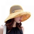thumbnail image 1 of Hat, Mother's Day Women Cotton Wide Brim Sun Hat Metal Wire Brim Summer UV Protection, 1 of 4