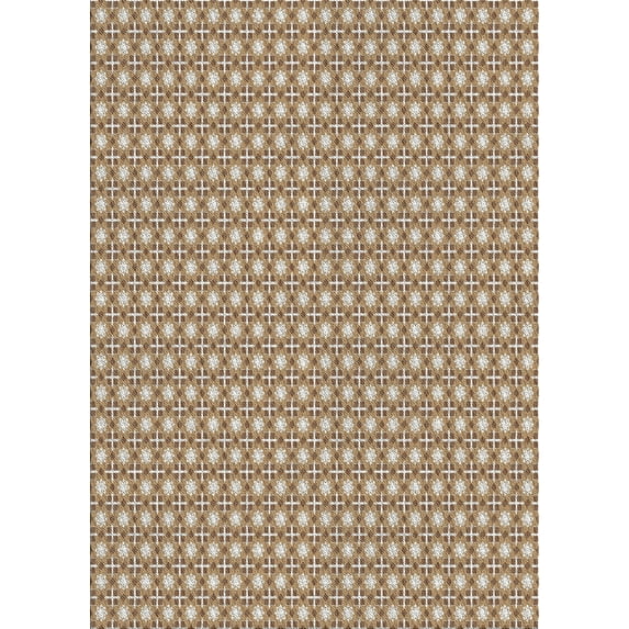 Ahgly Company Indoor Rectangle Patterned Sienna Brown Novelty Area Rugs, 4' x 6'