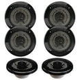 thumbnail image 1 of 3 Pairs Of Magnadyne WR85B 6 1/2" Inch Waterproof 80 Watt Marine Boat Hot Tub Shower Outdoor Speakers With Black Grill,, 1 of 4