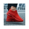 thumbnail image 4 of Tenmix Men's Comfortable Casual Sneakers Jogging Breathable Slip On Walking Shoes Work Non-slip Sneaker Red 6, 4 of 7