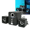 thumbnail image 1 of D221  Computer Speaker Deep Bass 2.1 Channel Mini Desktop Speaker with Ice Blue Ambient Light for Wedding Party, 1 of 7