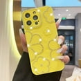 thumbnail image 3 of Funda transparente con diseño de flores y diamantes con baño de purpurina para iPhone 16, 15 Pro Max, 14, 13, 12 y 11, funda de silicona suave a prueba de golpes con brillantes diamantes de imitación, 3 of 5