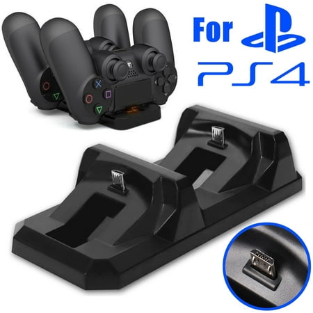 Mini Dual Charger ChargingDock Station, with Stand Holder Mount for Sony Playstation 4 PS4 Pro Wireless